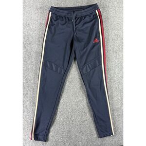Adidas Climacool Soccer Training Pants Navy Blue Red Tan Stripe Womens Small